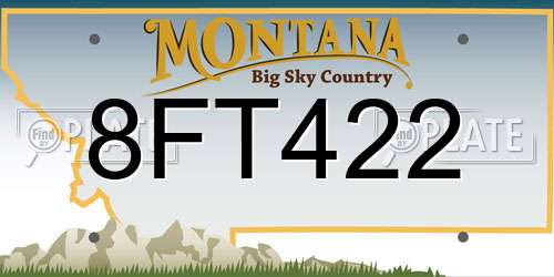 8FT422 Montana License Plate