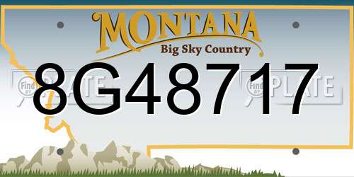 8G48717 Montana License Plate