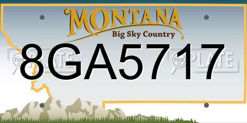 8GA5717 Montana License Plate