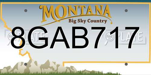 8GAB717 Montana License Plate