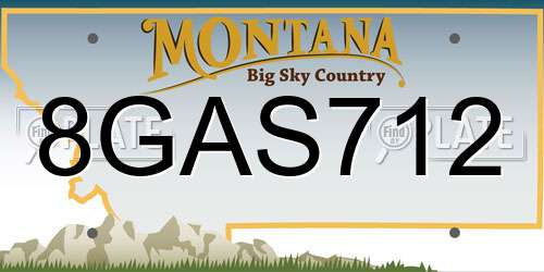 8GAS712 Montana License Plate