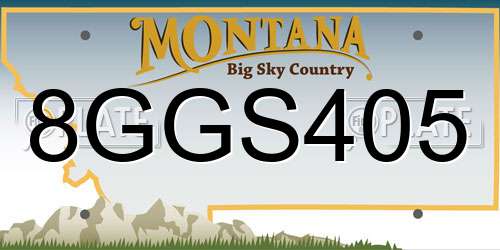 8GGS405 Montana License Plate