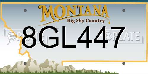 8GL447 Montana License Plate