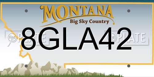 8GLA42 Montana License Plate