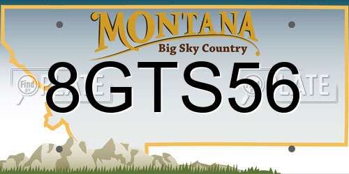 8GTS56 Montana License Plate