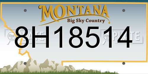 8H18514 Montana License Plate