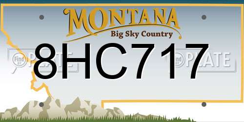 8HC717 Montana License Plate