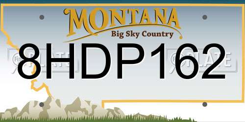 8HDP162 Montana License Plate