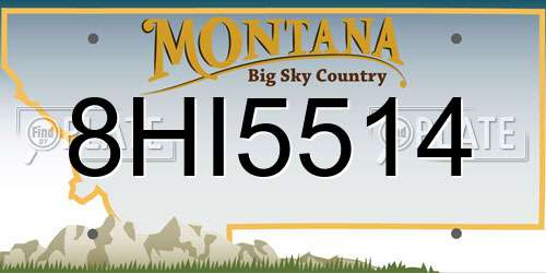 8HI5514 Montana License Plate
