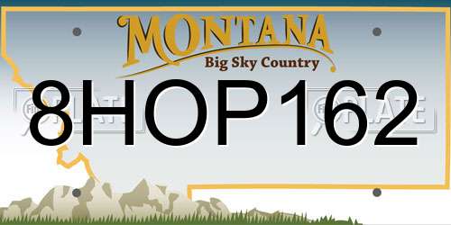 8HOP162 Montana License Plate