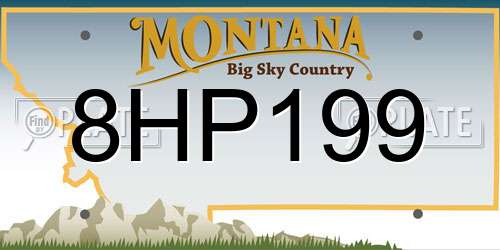 8HP199 Montana License Plate