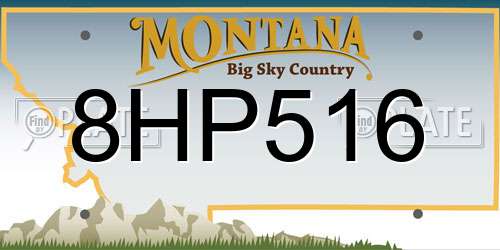 8HP516 Montana License Plate