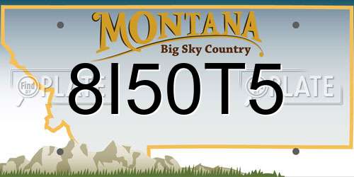 8I50T5 Montana License Plate