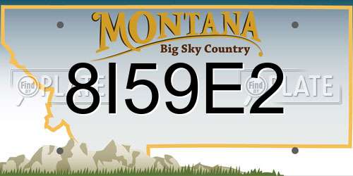8I59E2 Montana License Plate