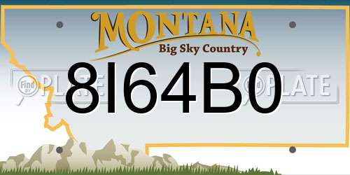 8I64B0 Montana License Plate