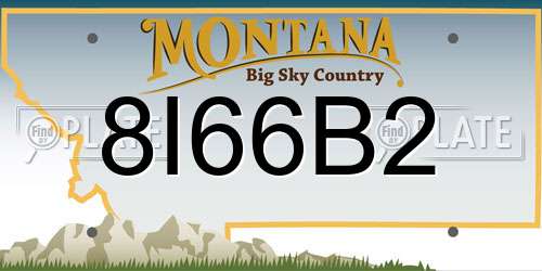 8I66B2 Montana License Plate