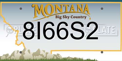 8I66S2 Montana License Plate