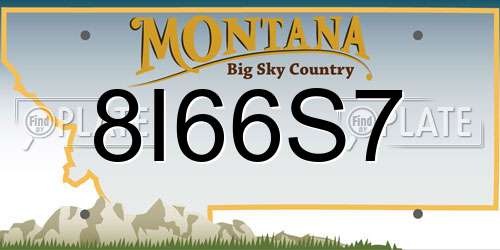 8I66S7 Montana License Plate
