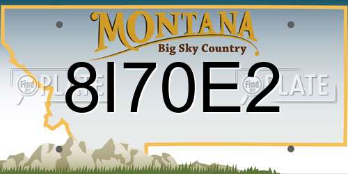 8I70E2 Montana License Plate