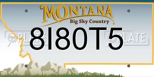 8I80T5 Montana License Plate