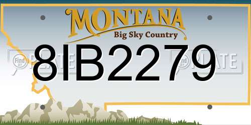8IB2279 Montana License Plate