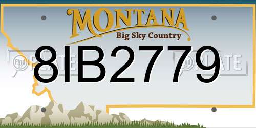 8IB2779 Montana License Plate