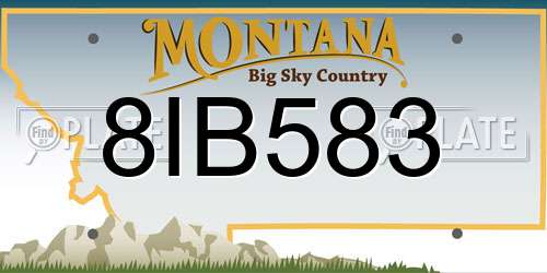 8IB583 Montana License Plate