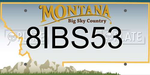 8IBS53 Montana License Plate