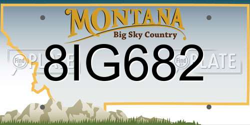 8IG682 Montana License Plate