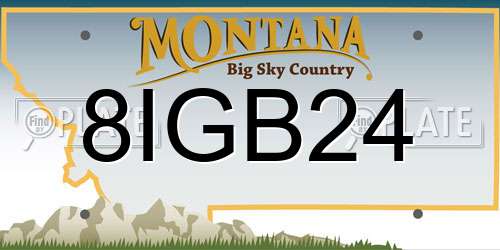 8IGB24 Montana License Plate