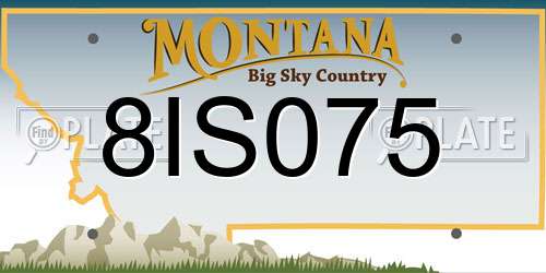 8IS075 Montana License Plate