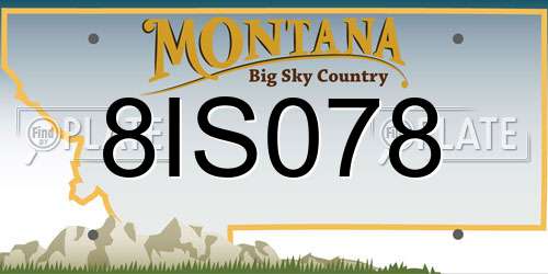 8IS078 Montana License Plate