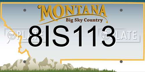 8IS113 Montana License Plate
