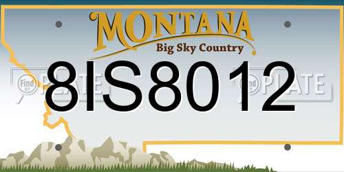 8IS8012 Montana License Plate