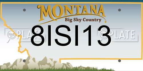 8ISI13 Montana License Plate