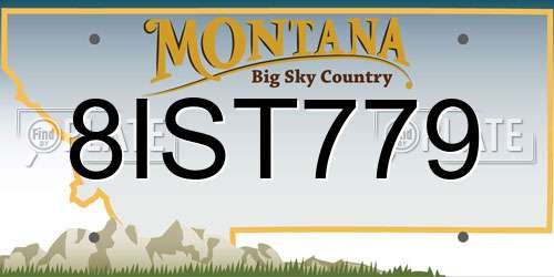 8IST779 Montana License Plate