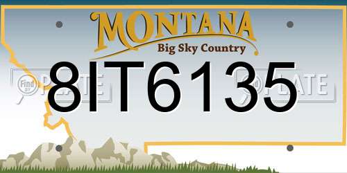 8IT6135 Montana License Plate