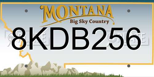 8KDB256 Montana License Plate