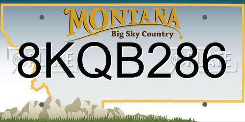 8KQB286 Montana License Plate