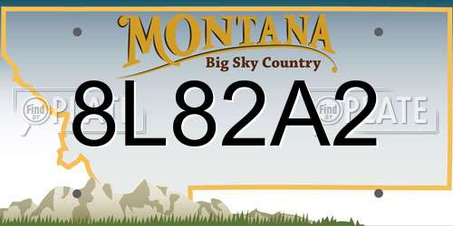 8L82A2 Montana License Plate