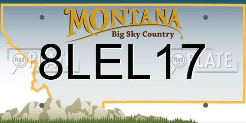8LEL17 Montana License Plate