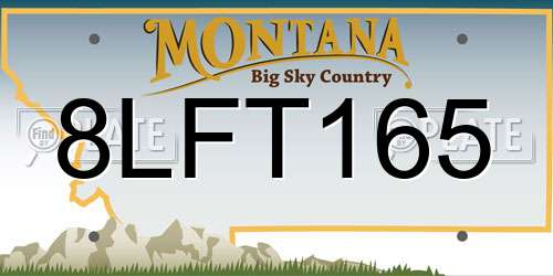 8LFT165 Montana License Plate