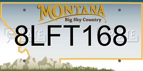 8LFT168 Montana License Plate