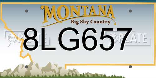8LG657 Montana License Plate