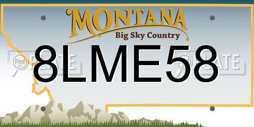 8LME58 Montana License Plate