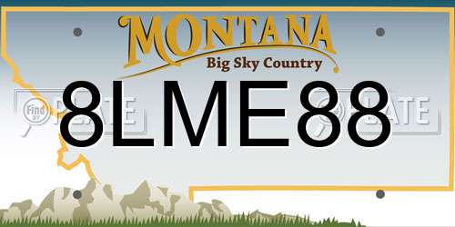 8LME88 Montana License Plate