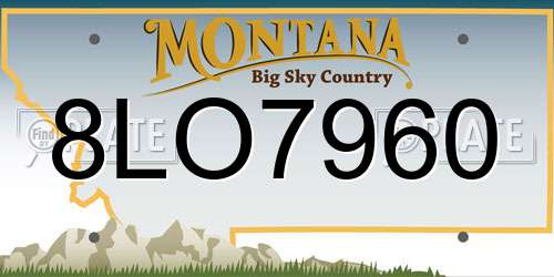 8LO7960 Montana License Plate