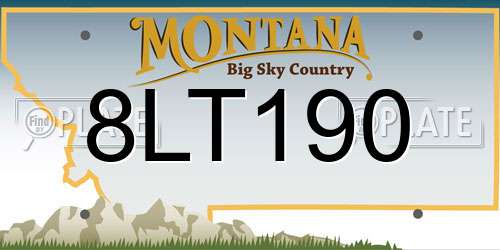 8LT190 Montana License Plate
