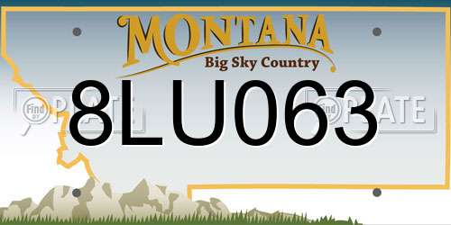 8LU063 Montana License Plate