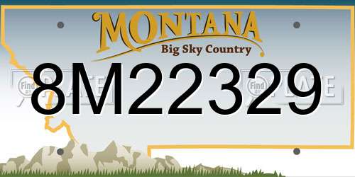 8M22329 Montana License Plate